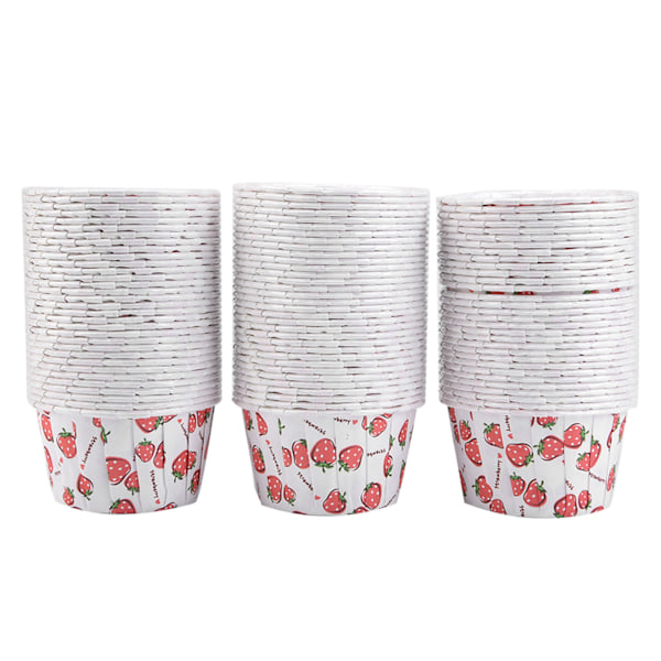100 STK Mini Cupcake Forme Papir Runde Kagebageforme Muffin Cases Hjemmefest Bryllup