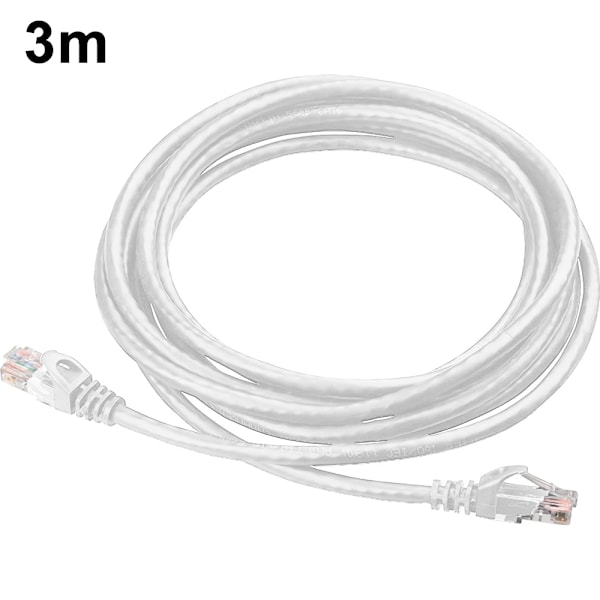 Cat6 Ethernet-kabel Gigabit Flat Network LAN-kabel med kabelklämmor Snagless Rj45-kontakter för dator/modem/router/X-Box Snabbare än Cat5e/Cat5