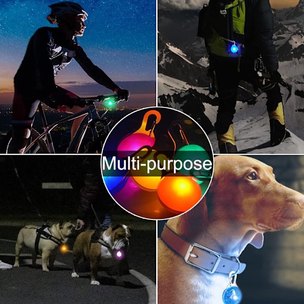 LED Hundesikkerhedslys, Clip-on LED 3 Lystilstande Hundelys til Nattevandring & Camping