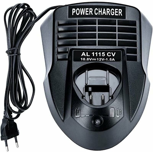 AL1115CV 10.8V 12V 1.5A Laddare för litiumjonbatteri Strömförsörjning för Bosch borr/skruvdragare Li-ion BC430 BC330, 2 607 336 996 BAT411 BAT412A