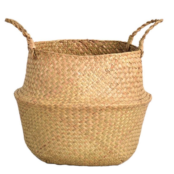 Sjögräs korg Wicker korg Blomkruka Fällbar korg Smutsig korg BG