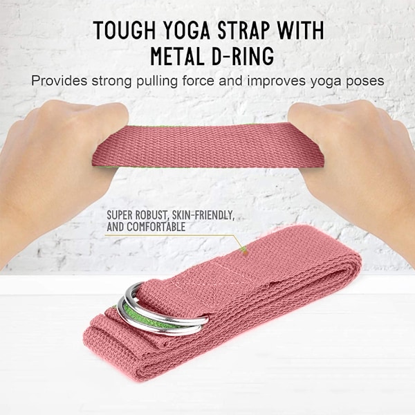 Kork Yoga Blok 2 Pak EVA Skum Yoga Blok Sæt med 2 Yoga Blok med Rem, Yoga Klodser med Rem, Yoga Blok Yoga Klods Yoga Terning Strækblokke
