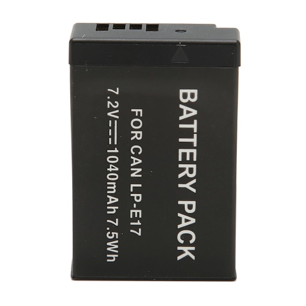 LP E17 Batteri Intelligent Hög Kapacitet 1040mAh Ersättning för 200D II R10 RP 750D M6mark2 800D 850D 77D 760D M3 M5