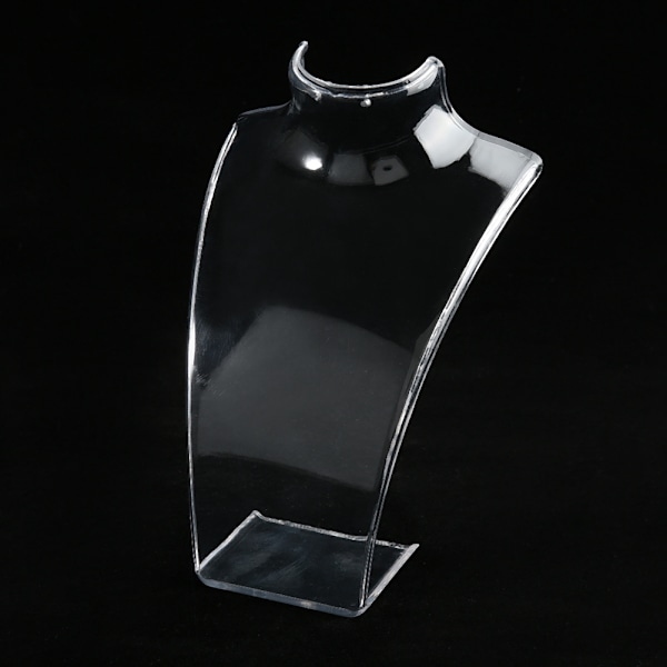 Halskæde Øreringe Holder Mannequin Hoved Buste Stativ Model Butik Smykke Display Stativ (Transparent)