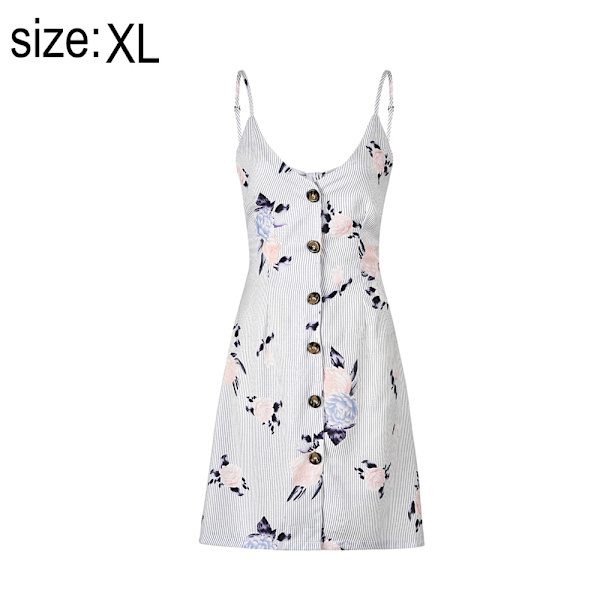 Kvinnors Sommarklänning Casual Polka Dot Flowy Midi Klänningar