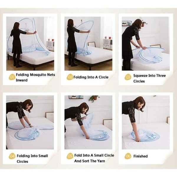 Foldbart Senge Myggenet Pop Up Stort Myggenet Kuppeltelt Enkelt Dør Camping Myggenet Gardin Let At Installere Til Soveværelse 100Cm(B) 190Cm(L)