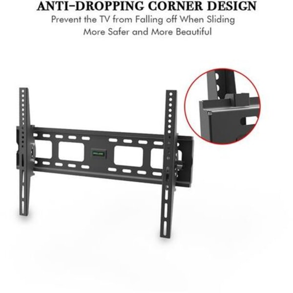 TV-möbel 32-70 TMW600 belastning 50kg / Max VESA400600 / Bas 10° med horisontell glödlampaTMW600 32-70 Lutande TV-väggfäste med
