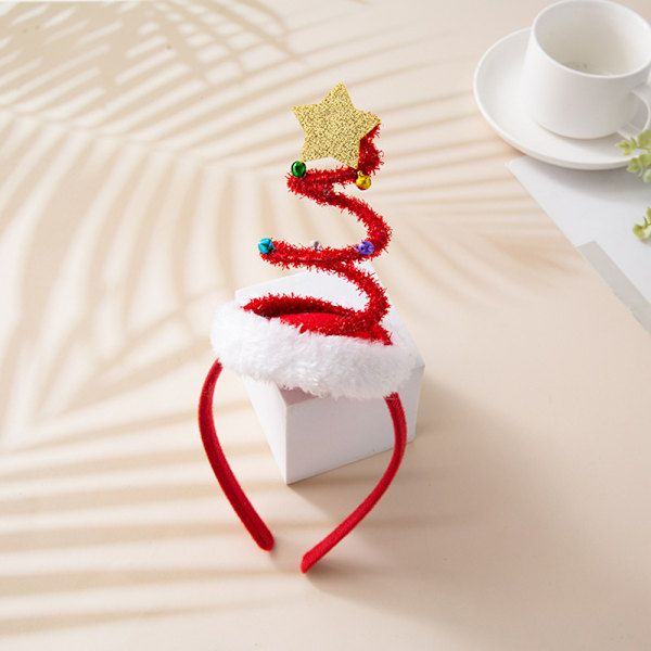 Julehat Hårbøjle Elf Spring Hårtilbehør Julehat Hovedbeklædning Hårbånd Hovedbeklædning til Børn Voksne Elf Kostume Tilbehør