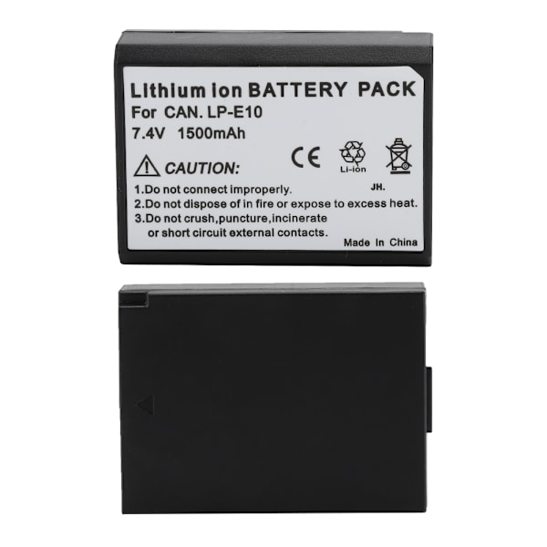 LPE10 Litiumbatteri Gjenbrukbart for CANON LP-E10 Digitalkamera 1500mAh