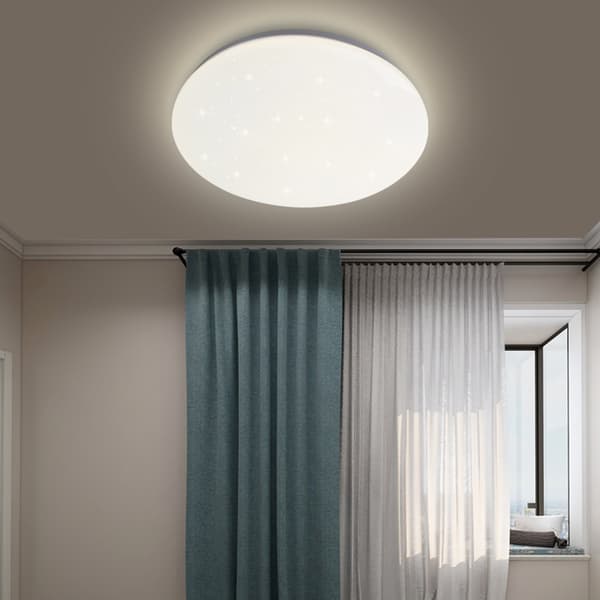 Plafonnier Led 24w Ultraslim Télécommande Éclairage Ciel Étoilé Variable
