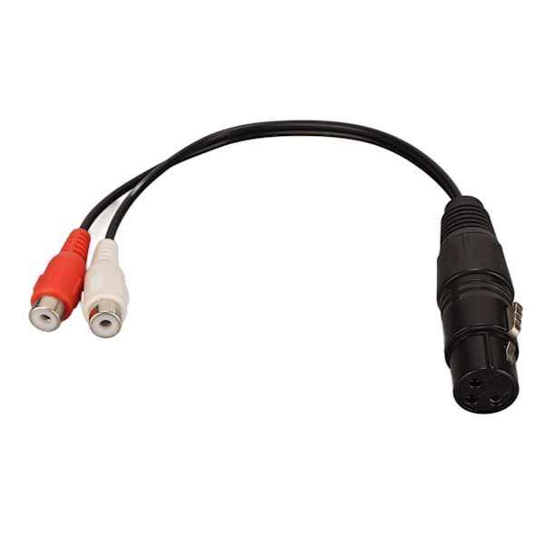 Hun til 2 RCA Hun Y Splitter Kabel 3-pin Dobbelt RCA til 1 XLR Hun til Hun Kabel til Mikrofon Mixer Forstærker