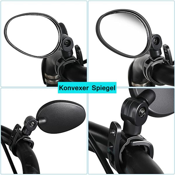2 st Cykel Spegel 360 Grader Justerbar Svängbar Styrspegel Vidvinkel Cykel Spegel Cykel Backspegel Stötsäker Akryl