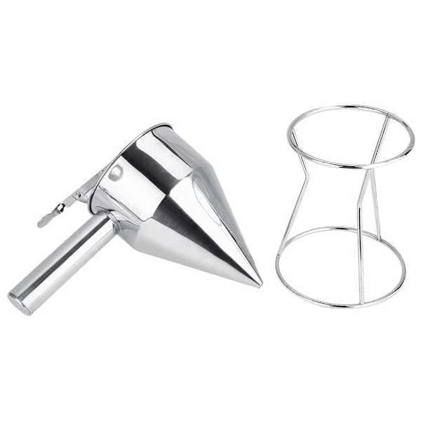 Bage tragt i rustfrit stål Tragt æggeske Dejske i rustfrit stål Fondant tragt ske Vaffel dej dispenser Pandekage maker Madlavningsværktøjer