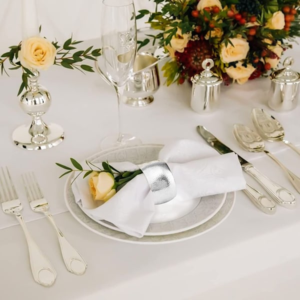 Servietringe til spisebord, fester, hverdagsbrug, bryllupsfest, babyshower, fødselsdagsfest, nytår, Thanksgiving og familiesammenkomster