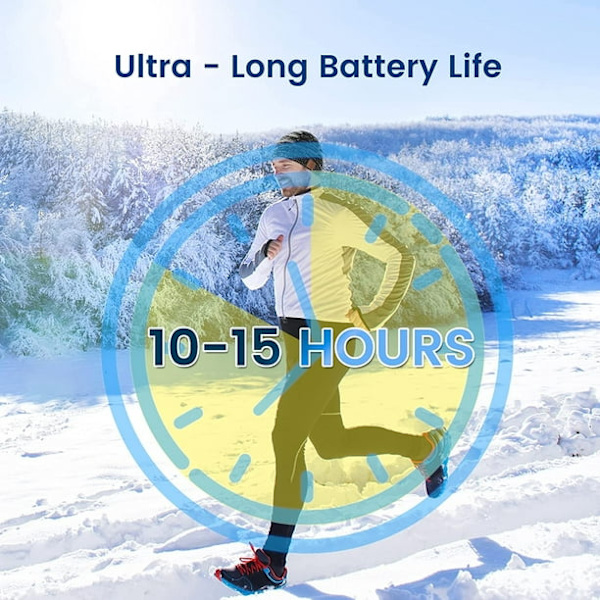 Bluetooth Hue Musik Vinterhatte til Mænd Kvinder med MIC Op til 15 Timers Afspilningstid Perfekt til Udendørs Snowboarding Løb Gåture Cykling