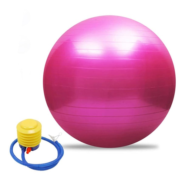 Anti-Burst Boll Träning Gym Stabilitet Bollar Graviditetsträning Storlek 75cm Färg Rosa