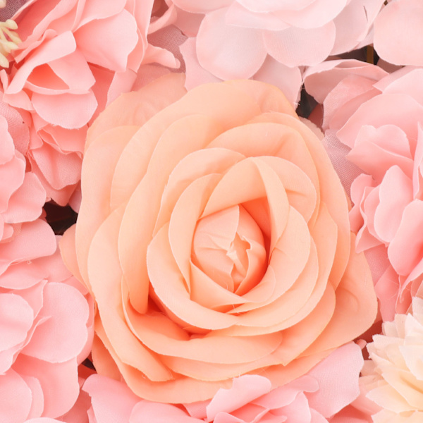 Konstgjorda Blomväggspaneler Simulerad Silke Rosblomvägg Dekoration för Bröllop Fest Scen Bakgrund Bakgrund 15x15 tum Rosa
