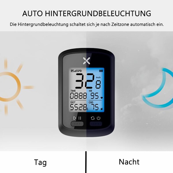 GPS Cykelcomputer Trådløs Speedometer Odometer Cykel Tracker Vandtæt Racercykel MTB Cykel Bluetooth
