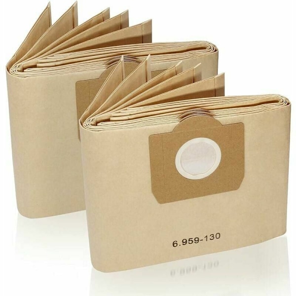 10 kpl Pölynimurin pussit 6.959-130.0 paperipusseille WD3 WD3P WD3 Premium Pölynimurin paperipölypussi A 2201 A2204 A2504
