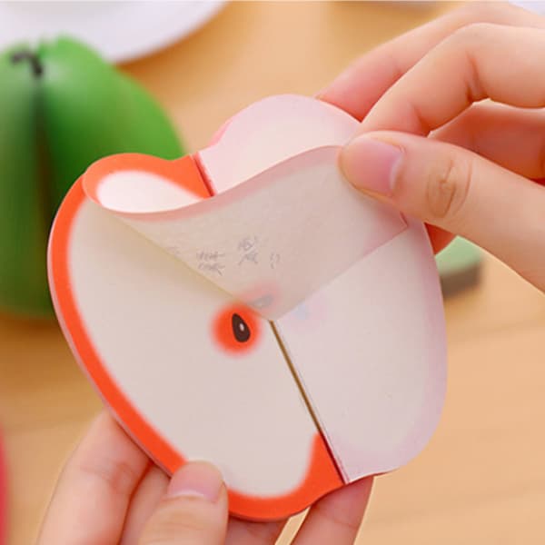 Frugtformede Sticky Notes Søde Frugtformer Omkring 150 Ark Lyse Farver Søde Sticky Notes Post-it Notes til Studerende Æbler