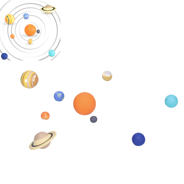 9 stk. Solsystem Undervisningsmodel Planetmodel Astronomi Videnskab Pædagogisk Model Legetøjssæt
