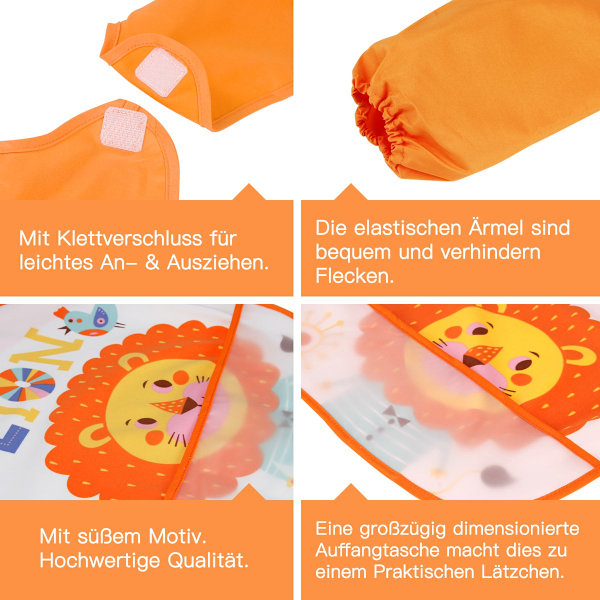 2 Pakk Vanntett Ermesmekke Vaskbar Mekke Med Ermer Mekke Med Dryppbrett Ermesmekker Med Fuktighetsbeskyttelse - Spise- og Lekekittel Forkle For