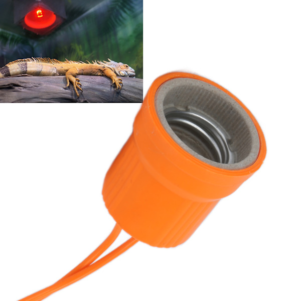 Varmelampe Sokkel Infrarød Avl Varme Pære Sokkel for Fjærfe og Husdyr Ruging 220‑240V Oransje Liten Lampe Sokkel