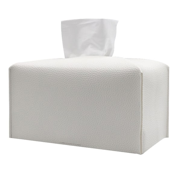 Servietboks Cover, Moderne Dekorativt Læder Rektangulær Servietboks Etui Organizer Holder til Toiletbord, Natborde, Stue, Kontor