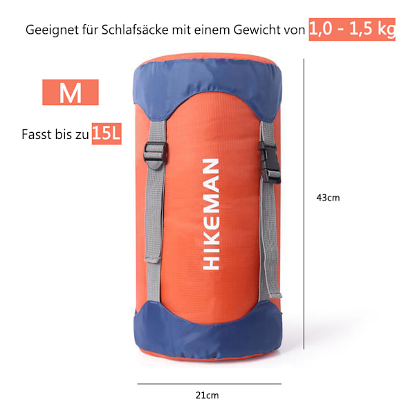 Kompresjonspose, 40 % mer lagringsplass Vanntett og ultralett oppbevaringspose for sovepose - Plassbesparende utstyr for camping, fotturer, reise