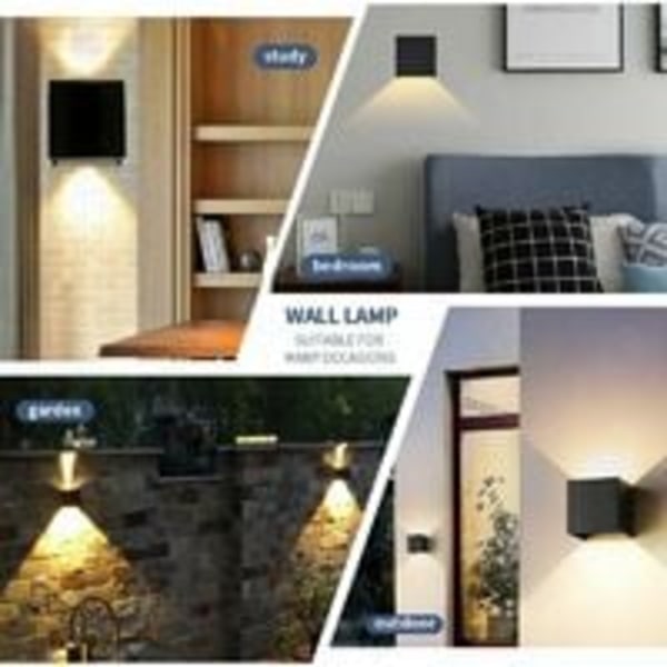 12W Vägglampa Rörelsesensor Vattentät Strålvinkel LED Varmvitt Inomhus Utomhus Vardagsrum