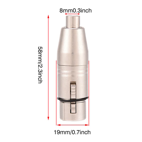 2 stk. 3-bens XLR hunstik til RCA hun lydmikrofonstikadapter