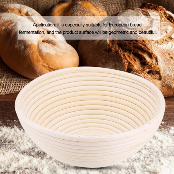 22*8 cm Håndlavet Ubleget Naturlig Rør Proofing Kurv Dej Brødbagning