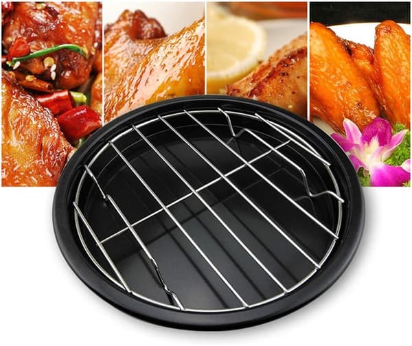 Rund grill i rostfritt stål, 22 cm