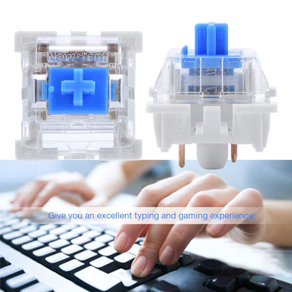 10 stk. Mekanisk tastatur Switch Plate Monteret Blå Switch til NewGiant RGB-serien
