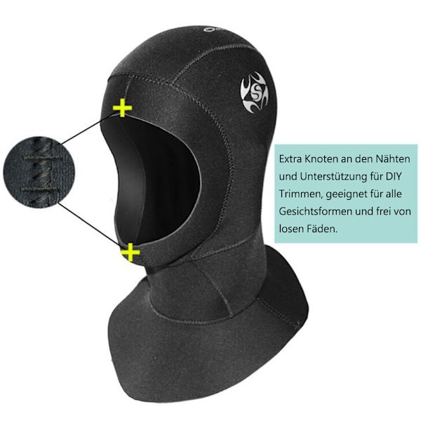 Neopren Balaklava Dykkerhette 3mm Surfing Svømming Triatlon Våtdrakt Hodeplagg Menn Kvinner Varm Dykkerhette Neoprenhette Hatt