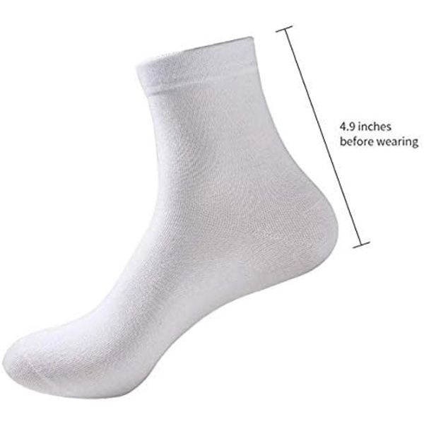 Dam Crew Socks Bambu strumpa Casual Quarter Andas Luktbeständig Strumpa 5 Par (vit)