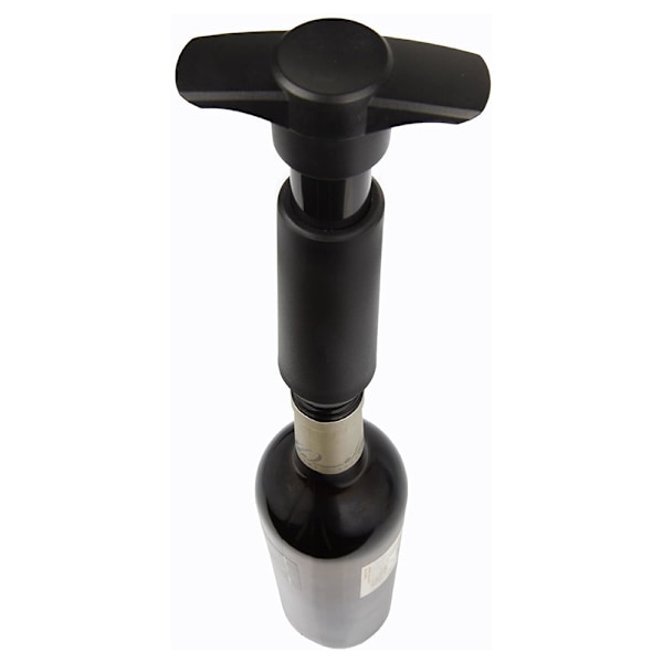 Vakuum Flaske Propper Sort Pumpe med Vinbeskytter propper Holder vinen frisk (Sort Pumpe + 2 Propper)