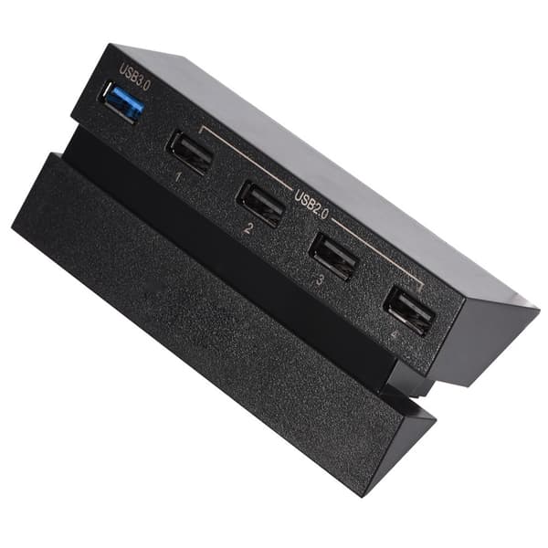 Høyhastighets 5-Port USB Hub 2.0 & 3.0 Ekspansjon Hub Kontroller Adapter for PS4 Spillkonsoll