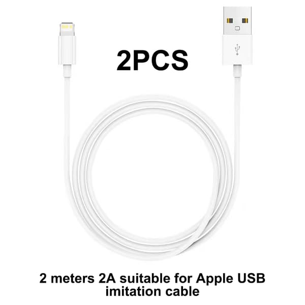 Lader Lightning-kabel for iPhone, 2-pakning iPhone hurtigladekabel, Data Sync Overføring for 13/12/11 Pro Max Xs X XR 8 7 6 5 5s iPad iPod Mer