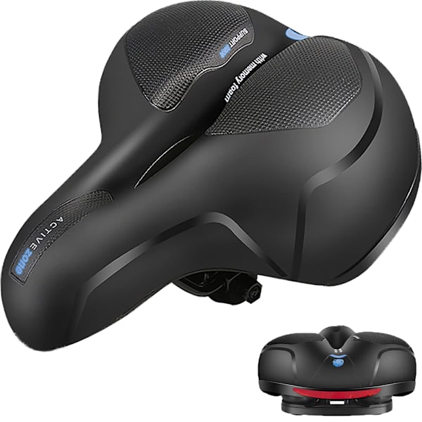 Bekväm cykelsadel, cykelsadel med dubbelfjäder dämpningsboll, ergonomisk cykelsadel herrcykelsadel för mountainbike