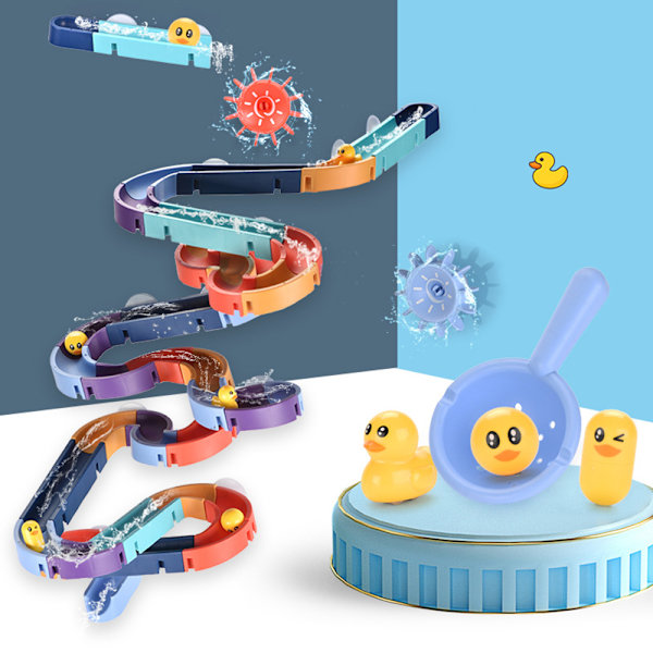 Badleksak, badleksak för barn, DIY marmorbana badleksak, barns badleksak från 2 3 4 5 6 år, vattenleksak för barn och baby med sugkopp