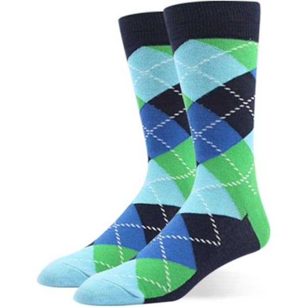 Herrestrømper Store Størrelser 6-pak Argyle Stribet Mørk Farve Klassisk Stil 10 11 12 13 14 15 16