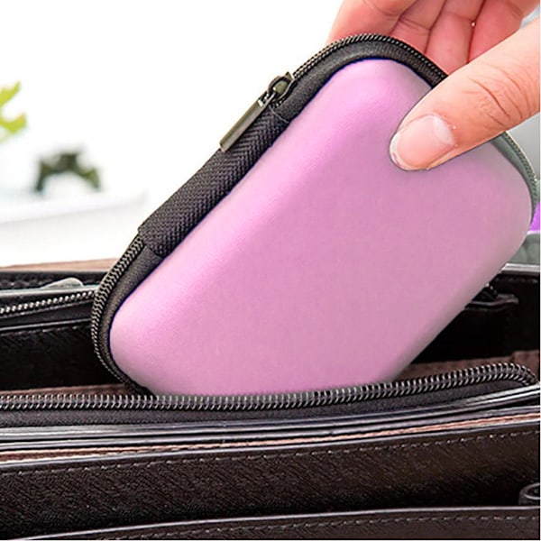 1 stk Mini Oppbevaringsveske Gadget Organizer Bærbar Veske For Øretelefon U Disk Datakabel Hot (Rosa) 11*7.5*4cm