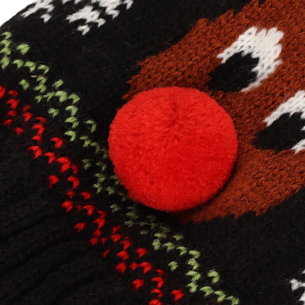 Hunde Sne Sweaters Fortykning Nytår Jul Hunde Ferie Sweaters til Små Medium Hunde XXL Sort