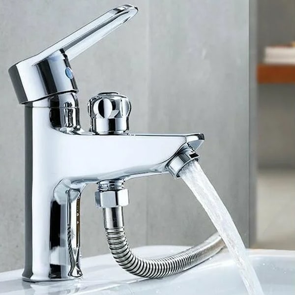 Brusearmatur vask varmt og koldt dual-use et-hul armatur legering