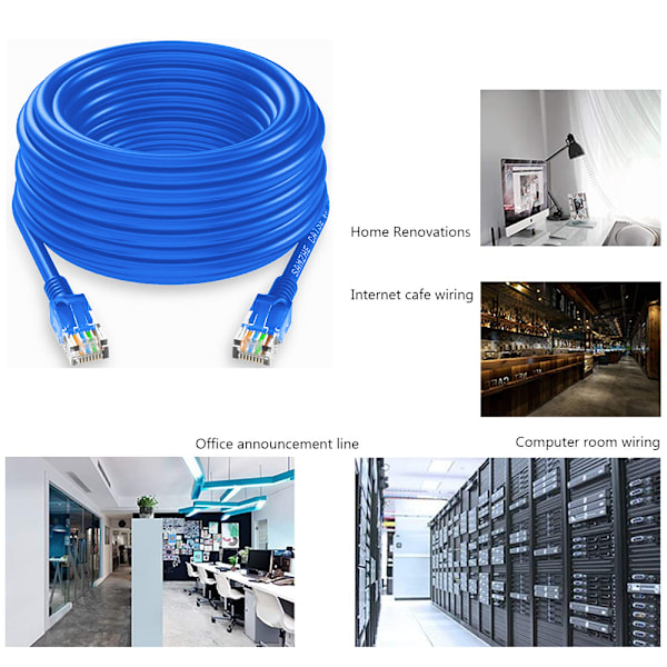 Udendørs Ethernet-kabel, Cat5 Udendørs Ethernet-kabel Vandtæt Ethernet-kabel Højhastigheds LAN-netværks patchkabel med forgyldt RJ45-stik