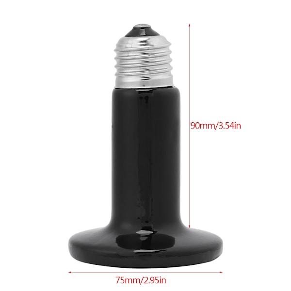 110V Infraröd Keramisk Emitter Värmelampa Glödlampa för Reptil Husdjur 50W