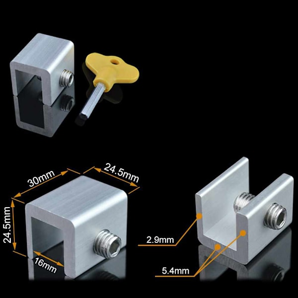 8 Sett Sikkerhets Skyvevindu Låser Vinduslås Stopp med Nøkler Hjem Vindus Aluminium Legering Dørkarm Sikkerhetslås