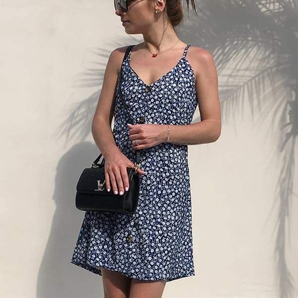 Sommerkjole til kvinder - Casual, Polka Dot, Løstsiddende Midi