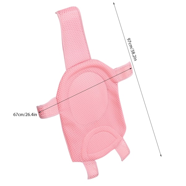 Baby Bade Net Skridsikker Mesh Komfortabel Baby Bade Sæde Støtte Net med 5 Sikkerheds Støtte Hjørner til Baby Nyfødt Pink